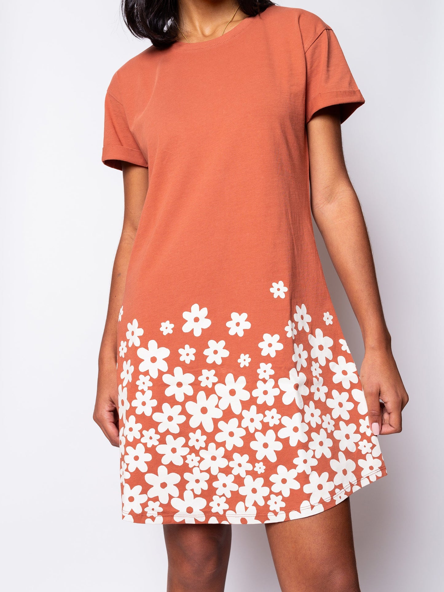 daisies t-shirt dress by happy earth