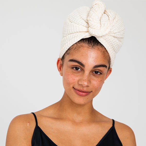 waffle hair towel by ettitude