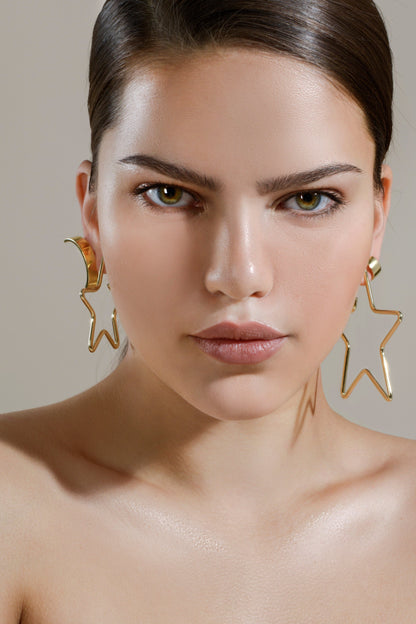 Medium Full Star Earrings by eklexic