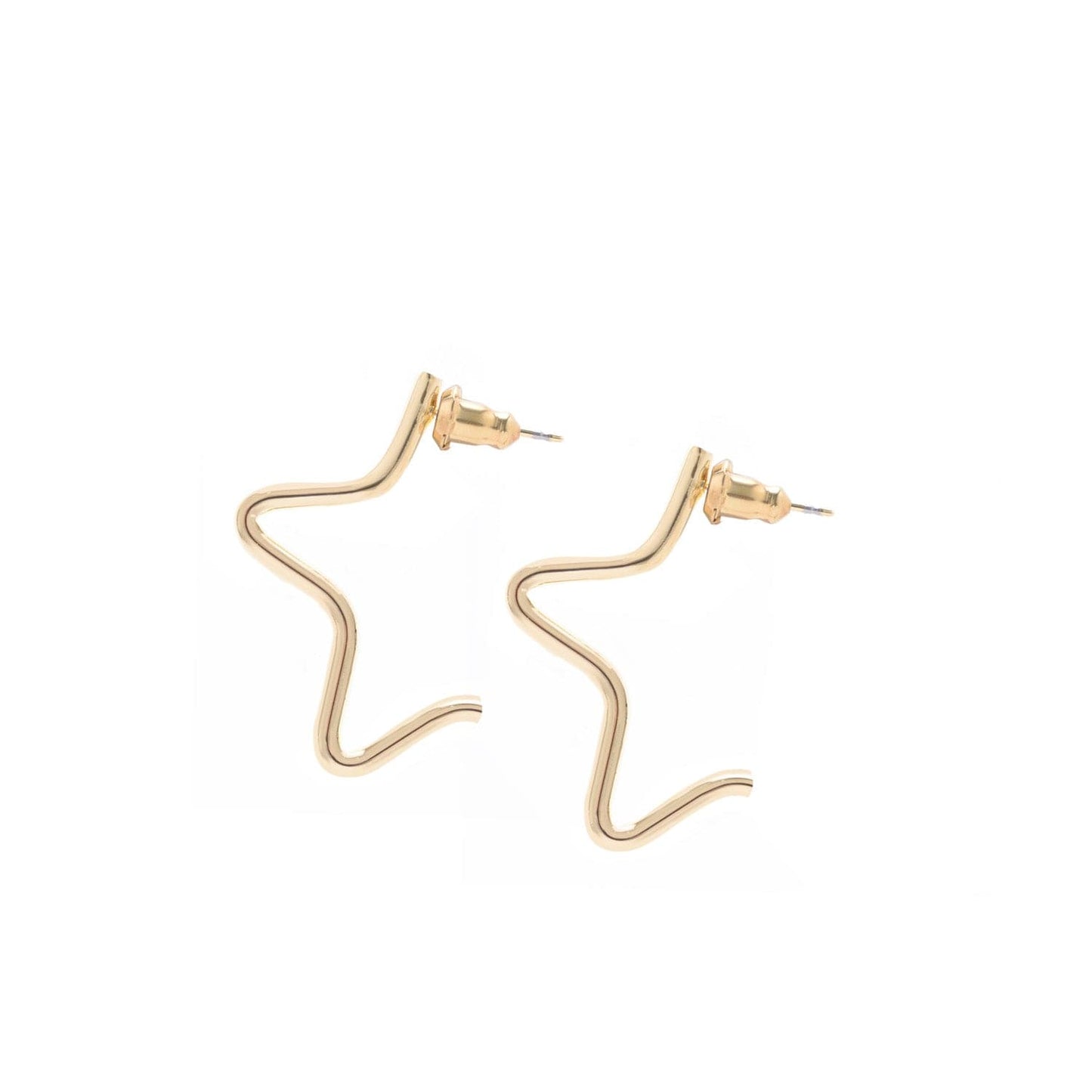 small 1/2 star earrings by eklexic