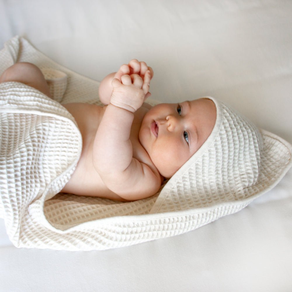 waffle hooded baby towel by ettitude