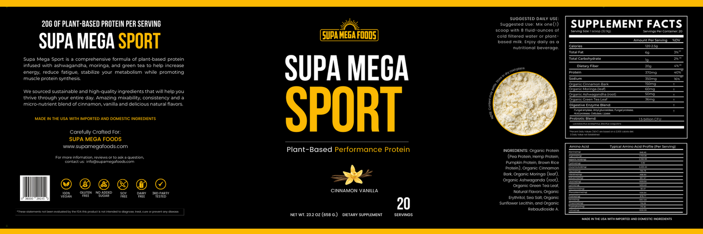 supa mega sport (20 servings) by supa mega foods