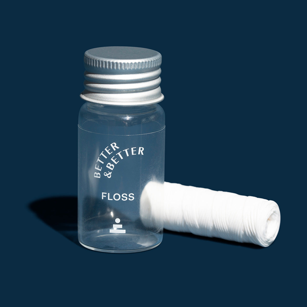 natural floss in glass jar by better & better