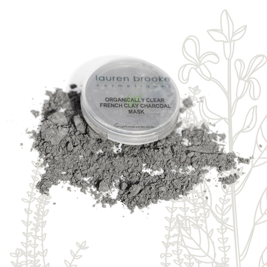 french clay & charcoal masque samples by lauren brooke cosmetiques