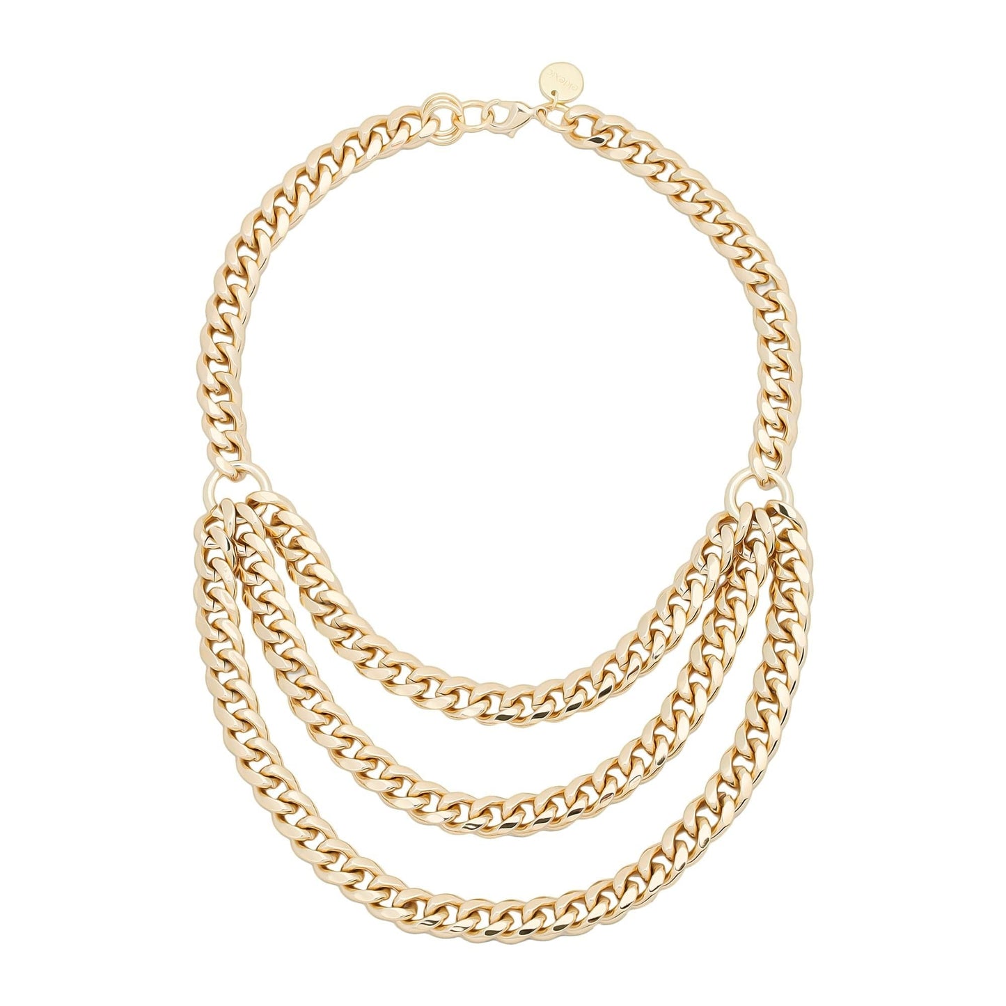 triple layer curb chain necklace by eklexic