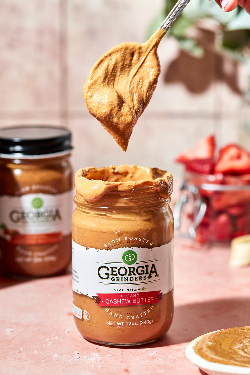 georgia grinders cashew butter 4 pack (12 oz jars) - (cp-cl) by georgia grinders