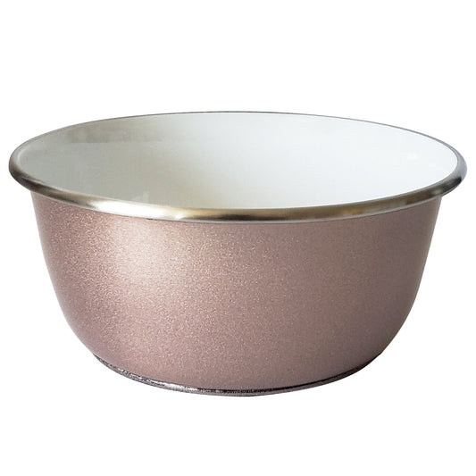 DUROBOLZ Deep Bowl with Rubber Bottom and Paw Print - Stainless Steel - Rose Gold by American Pet Supplies