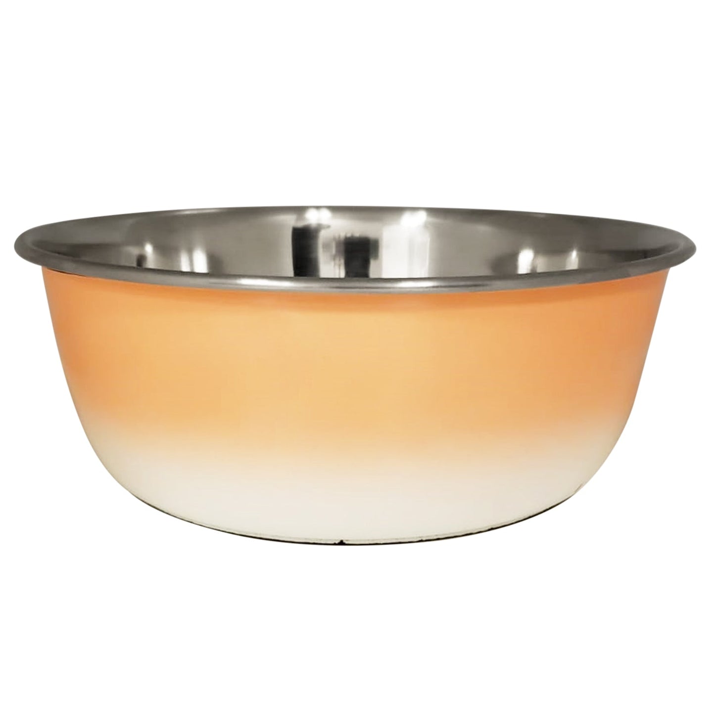 durobolz ombre deep bowl with rubber bottom - stainless steel - coral peach by american pet supplies