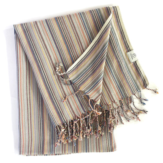 Casablanca Sustainable Striped Turkish Towel / Blanket by Eco Hilana