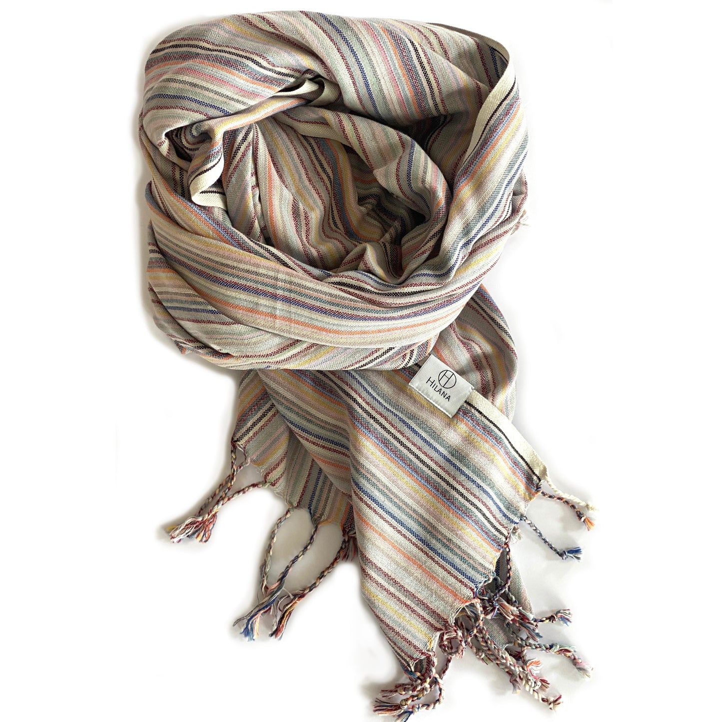 casablanca sustainable striped turkish towel / blanket by eco hilana