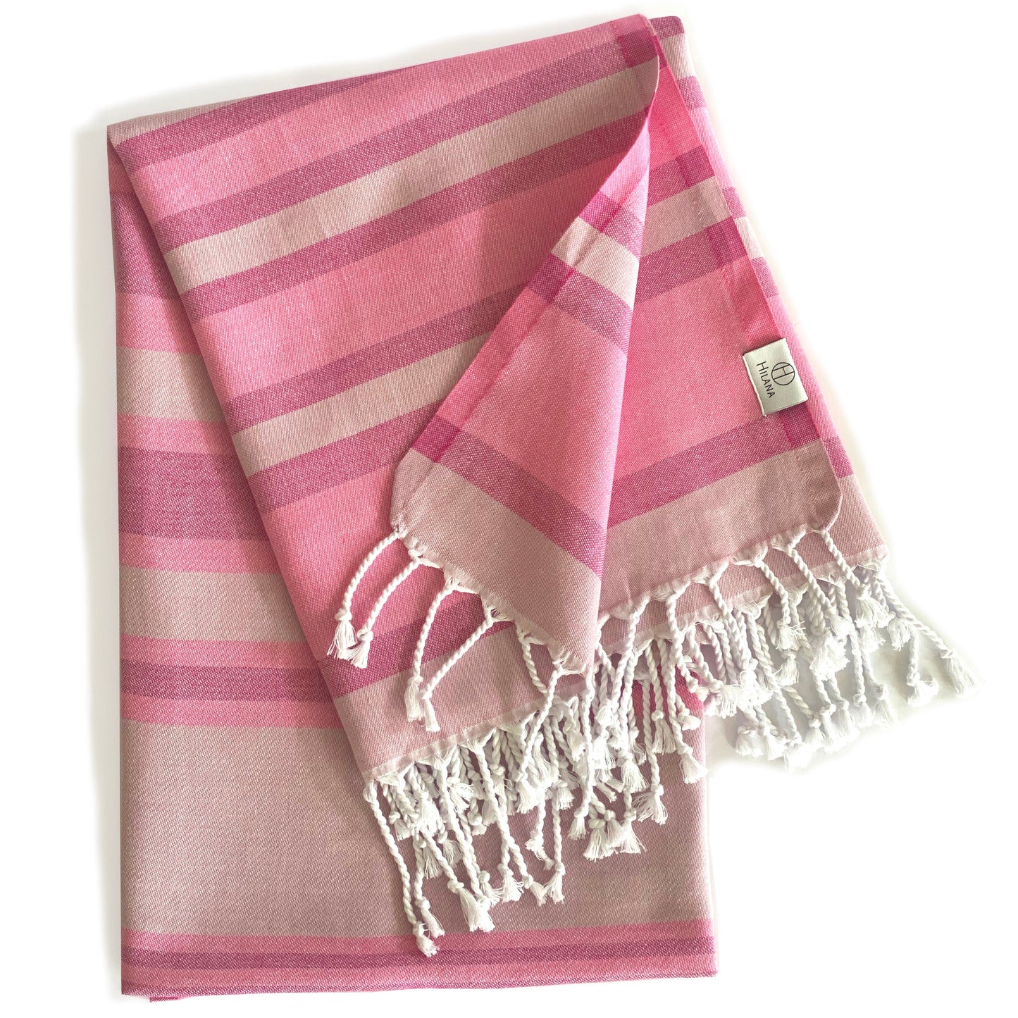 samara sustainable turkish towel pink by eco hilana