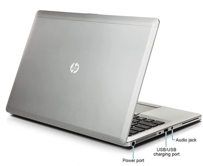 HP EliteBook Folio 9470m 14." Laptop- 3rd Gen Intel Dual Core i5, 8GB-16GB RAM, Hard Drive or Solid State Drive, Win 10 PRO by Computers 4 Less