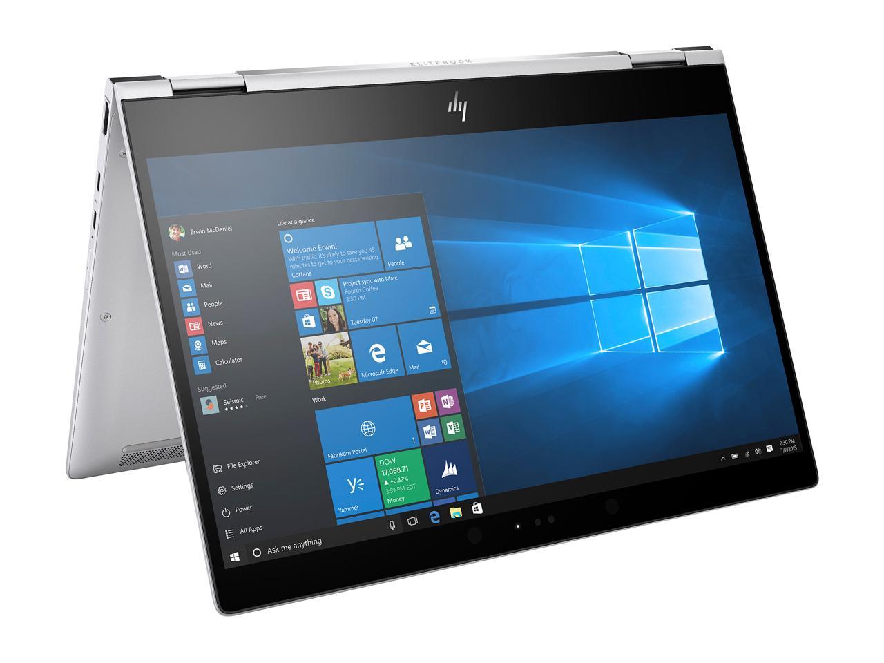 touchscreen hp x360 1020 g2 12.5" laptop/ tablet convertible- 7th gen 2.8ghz intel core i7, 8gb ram, solid state drive, win 10 by computers 4 less