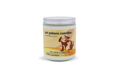 Hello Sunshine Pet Odor Eliminator Candle by Garsnett Beacon Candle Co.