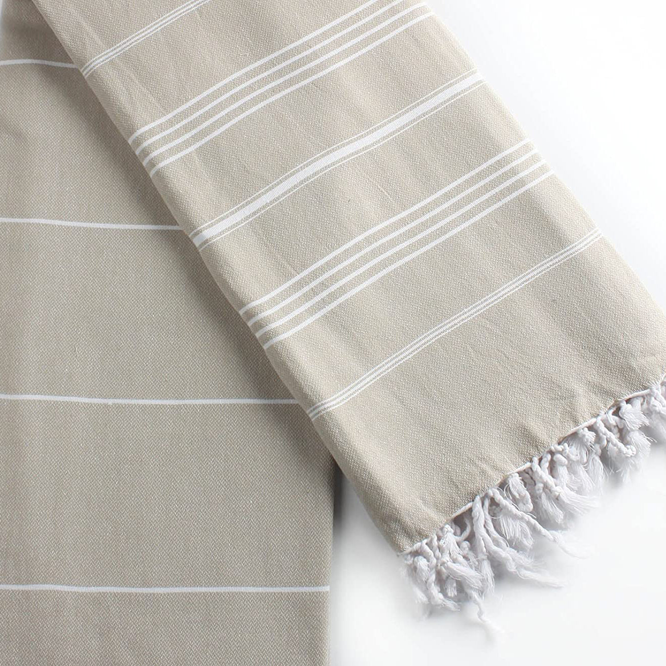 pure series sustainable turkish towel beige by eco hilana