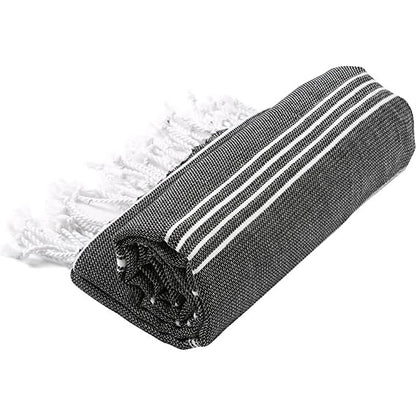 Pure Series: Sustainable Turkish Towel - Black by Eco Hilana