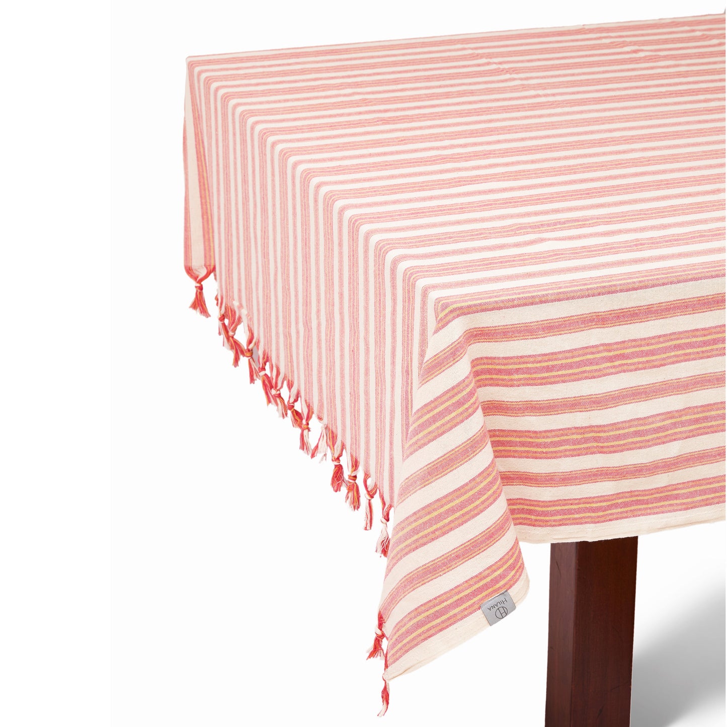 andana striped tablecloth set - magenta by eco hilana