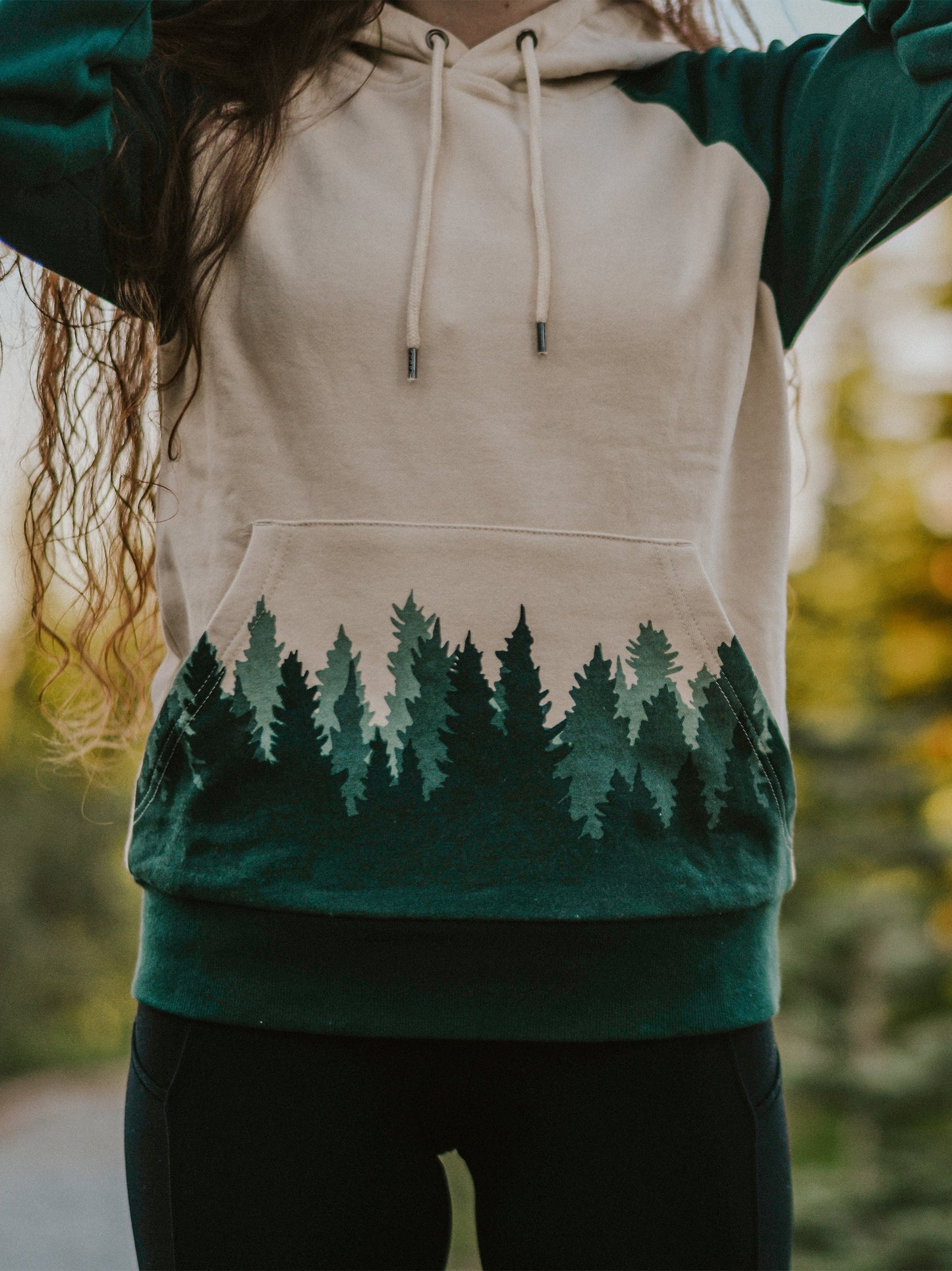 fading forest hoodie by happy earth