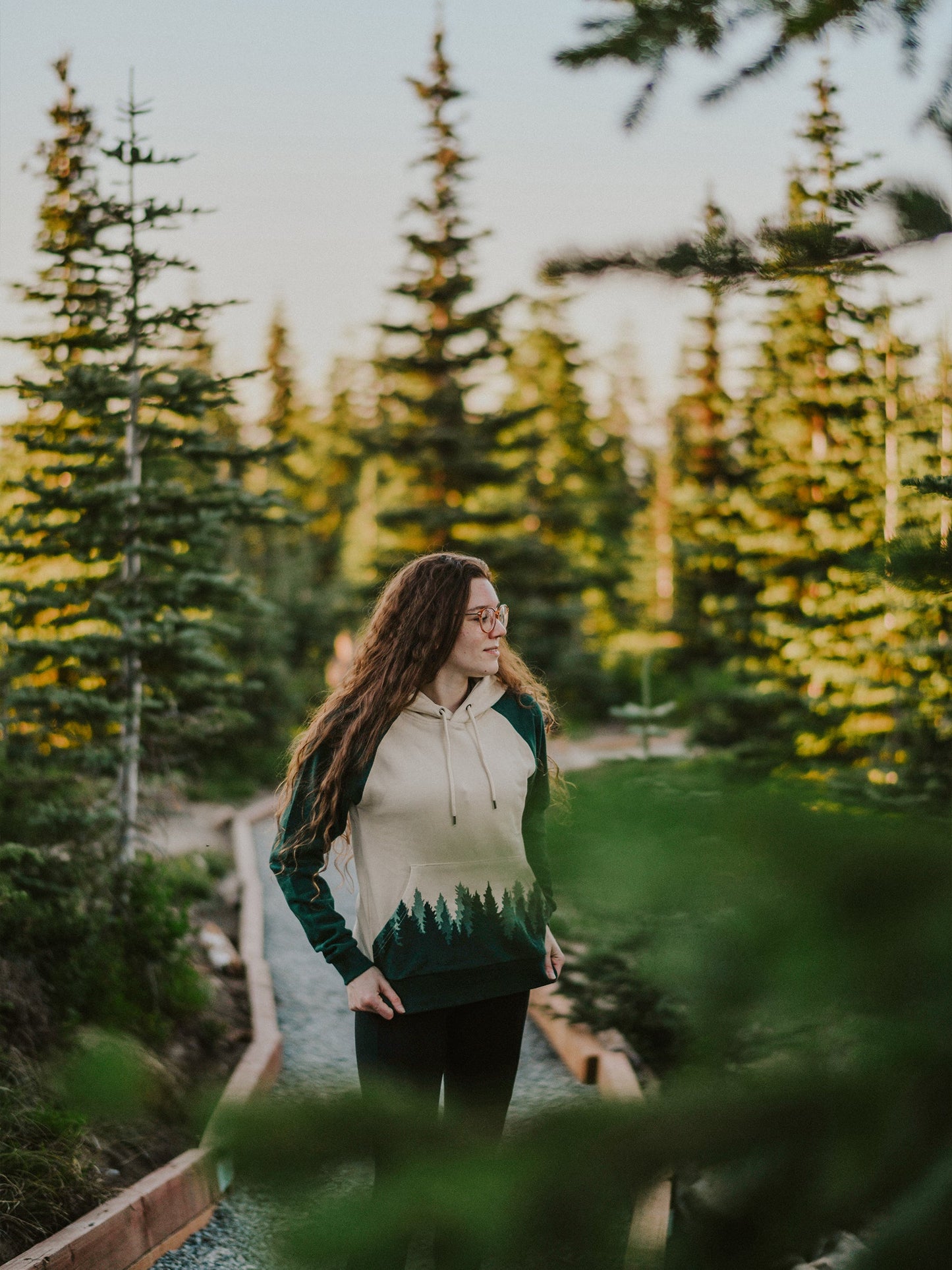 fading forest hoodie by happy earth