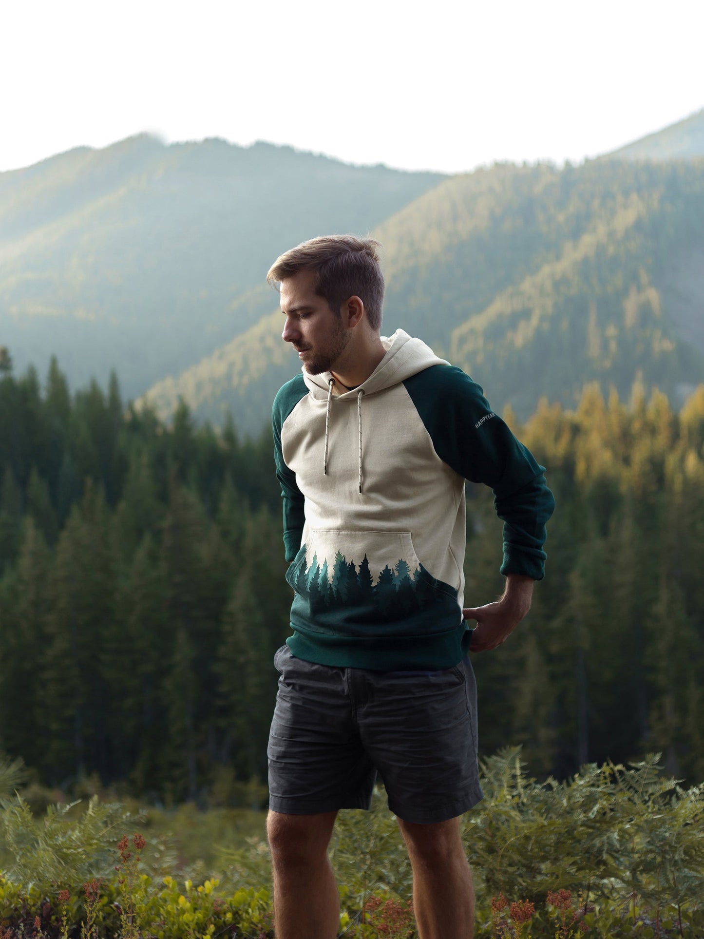 fading forest hoodie by happy earth