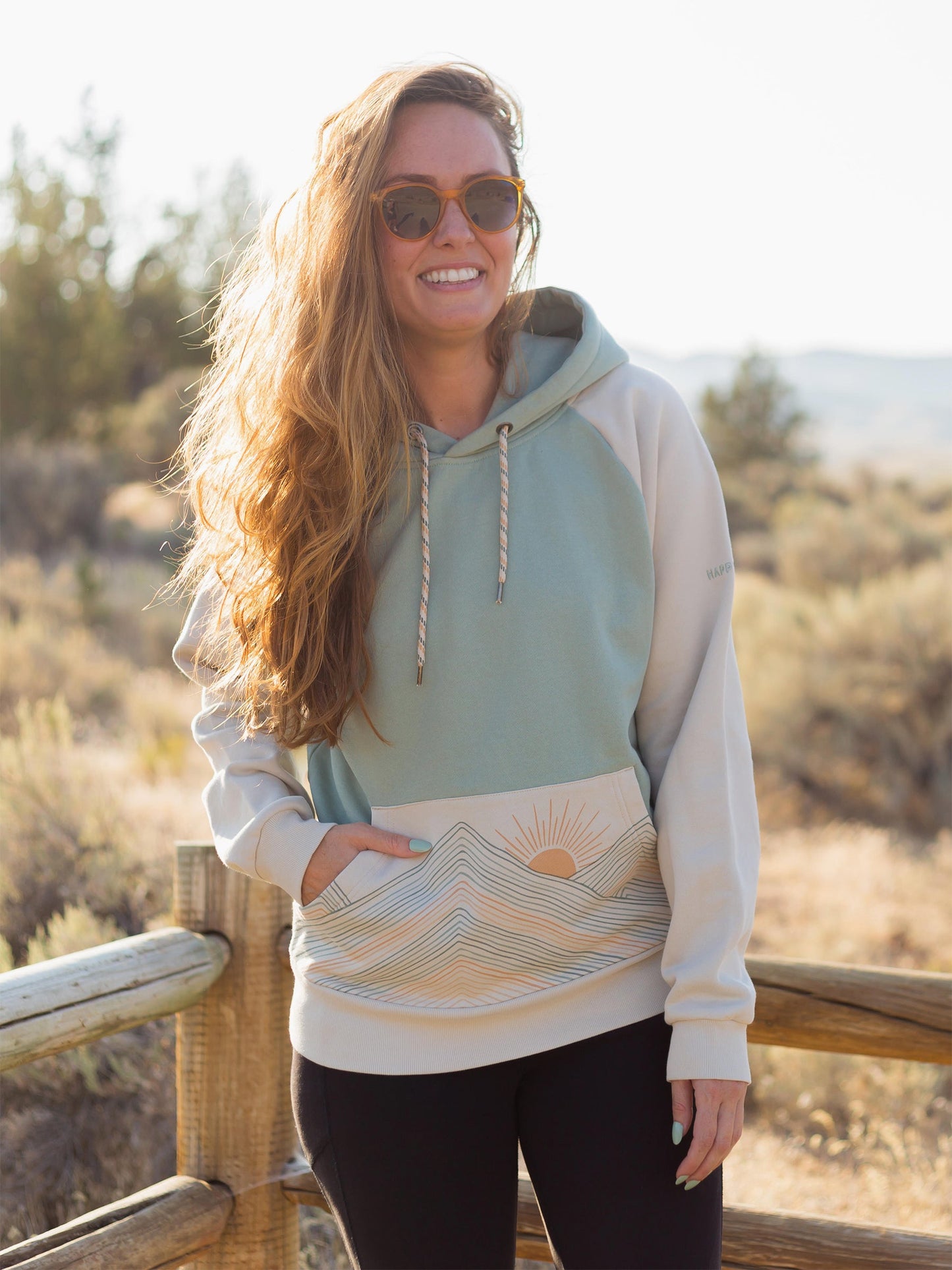 rainbow mountains hoodie by happy earth