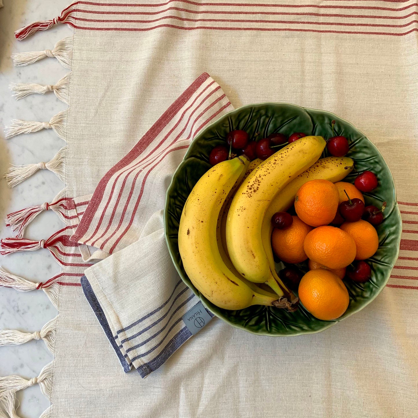 kayseri tablecloth set - red by eco hilana