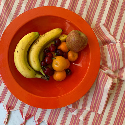 Andana Striped Tablecloth Set - Magenta by Eco Hilana