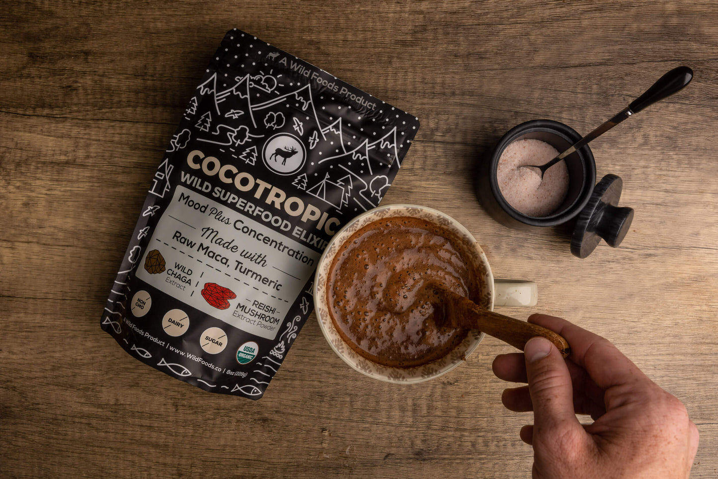 cocotropic organic cocoa mushroom mix by wild foods