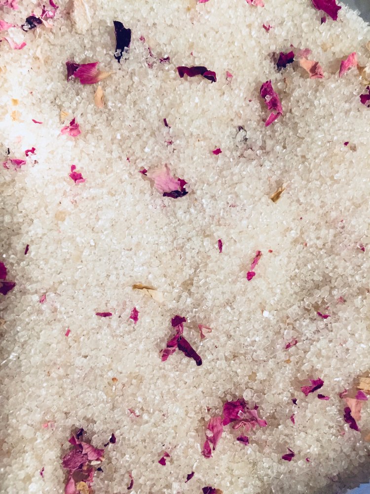 rose petal infused artisan culinary sugar by beach house teas