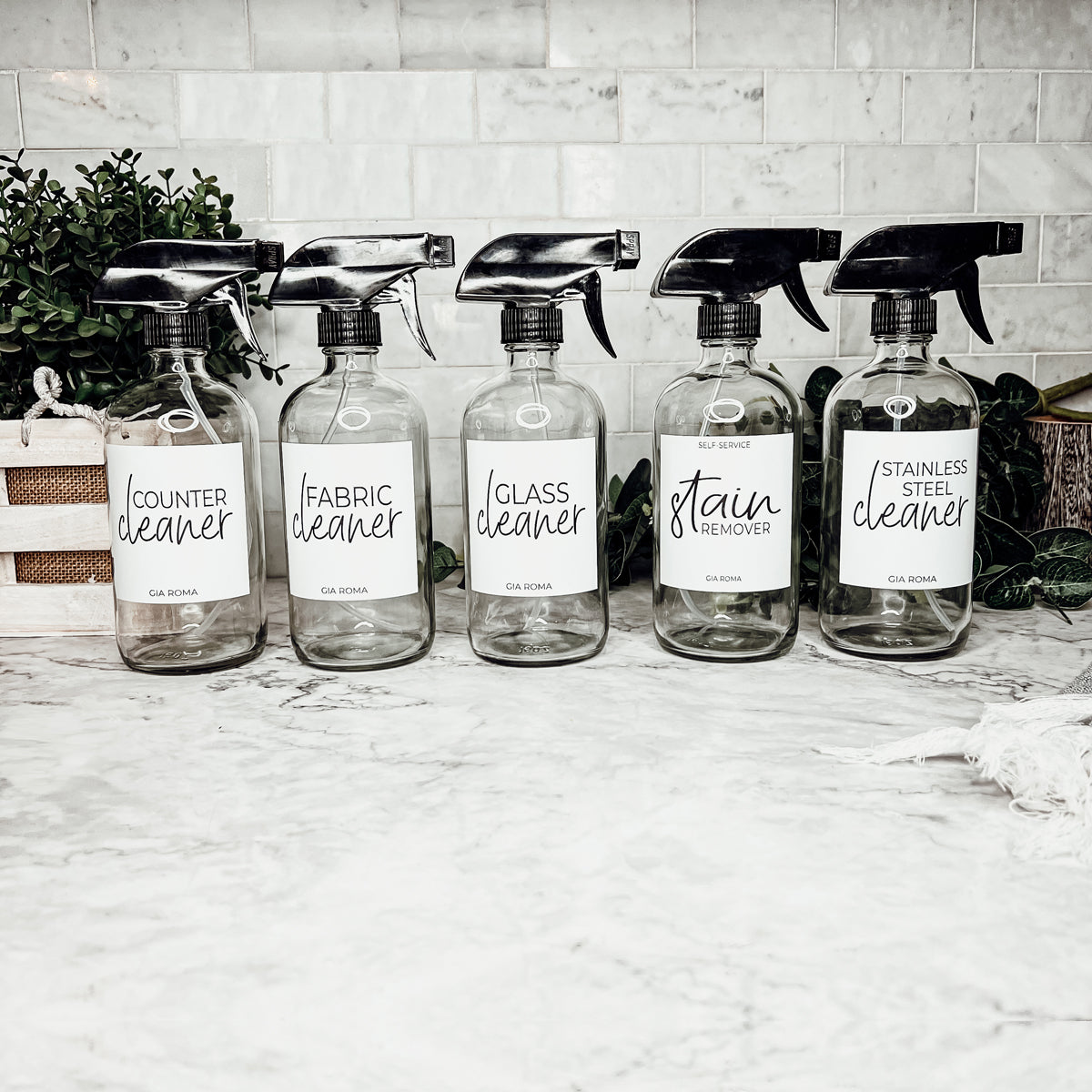 16oz glass cleaning bottles by gia roma