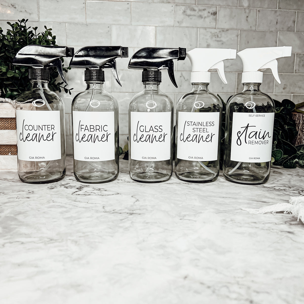 16oz glass cleaning bottles by gia roma