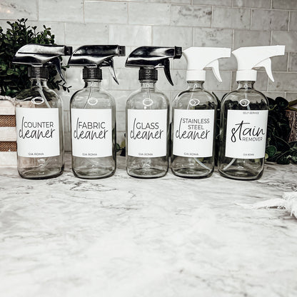 16oz Glass Cleaning Bottles by Gia Roma