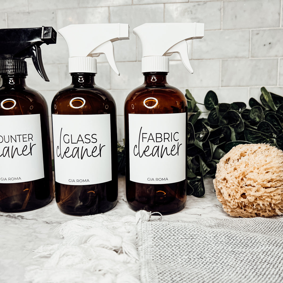 16oz glass cleaning bottles by gia roma