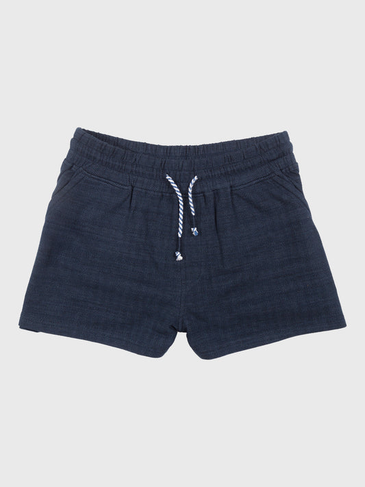 Women's Herringbone Flex Shorts | Deep Sea by Happy Earth