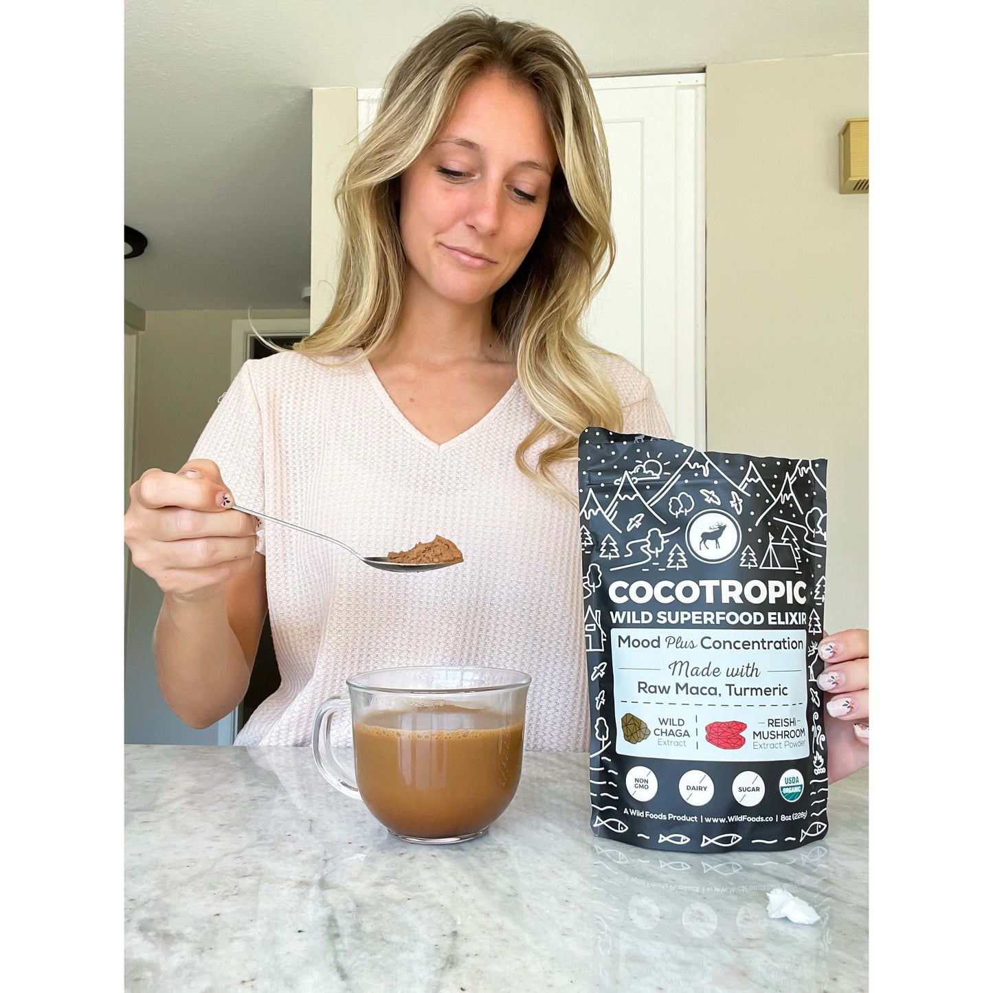 cocotropic organic cocoa mushroom mix by wild foods