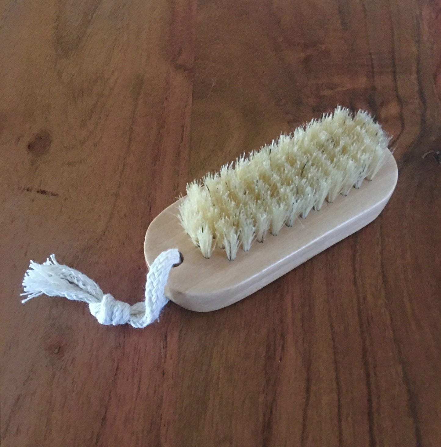 dual sided wooden nail brush by distinct bath & body