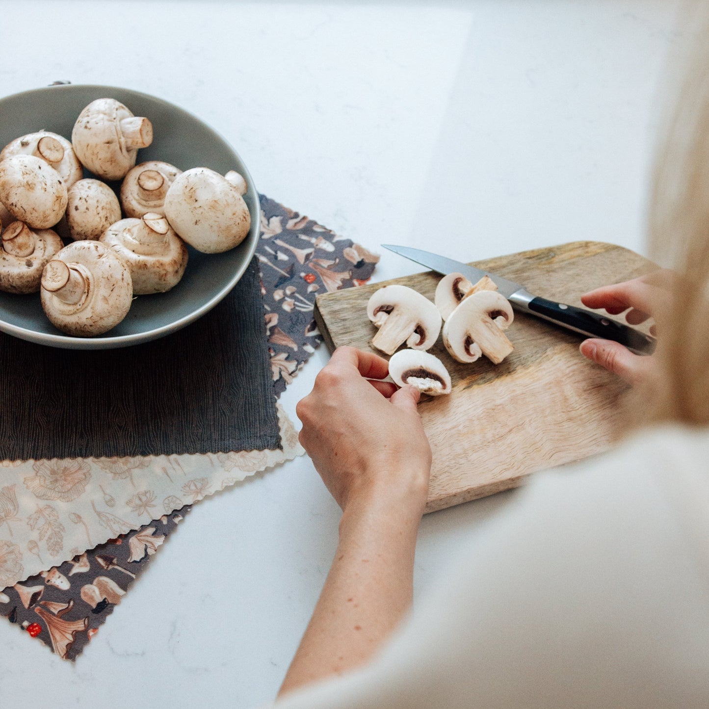 beeswax food wraps: mushrooms set of 3 by goldilocks goods