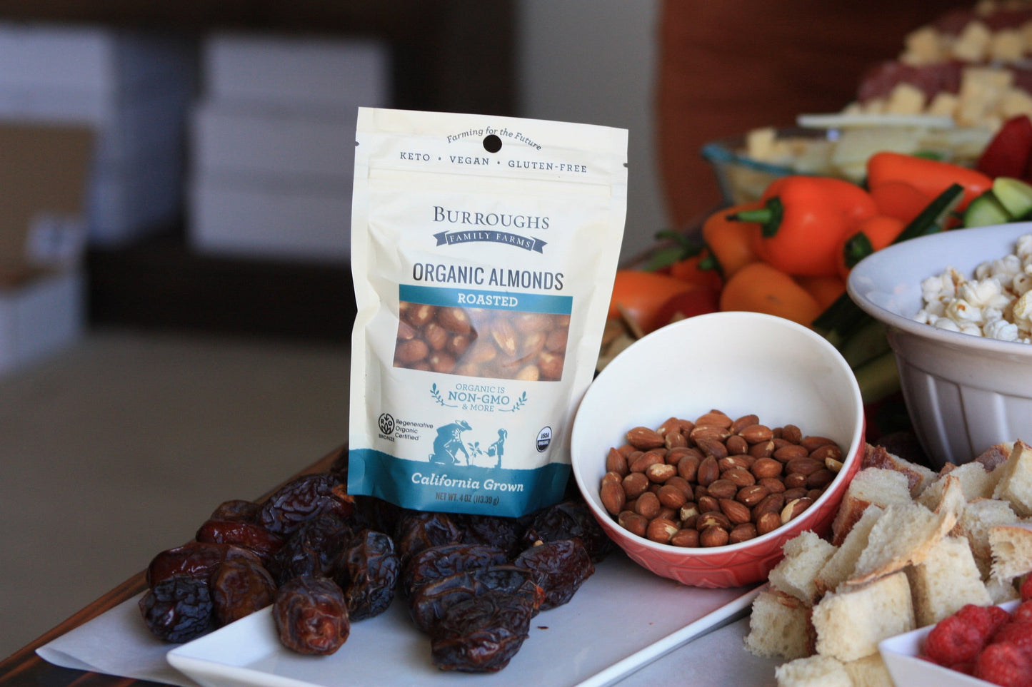 regenerative organic roasted almonds by burroughs family farms