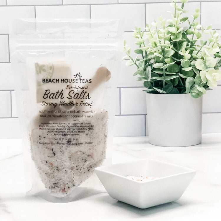 stormy weather tea-infused bath salts by beach house teas