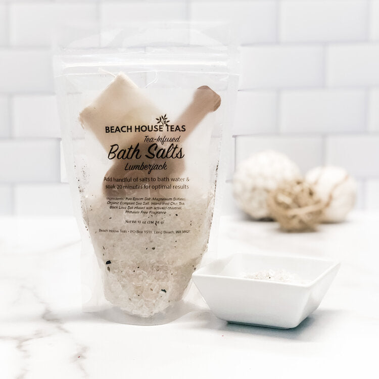 lumberjack tea-infused bath salts by beach house teas