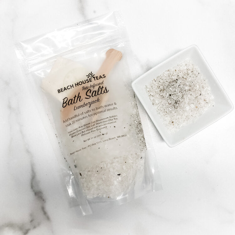 lumberjack tea-infused bath salts by beach house teas