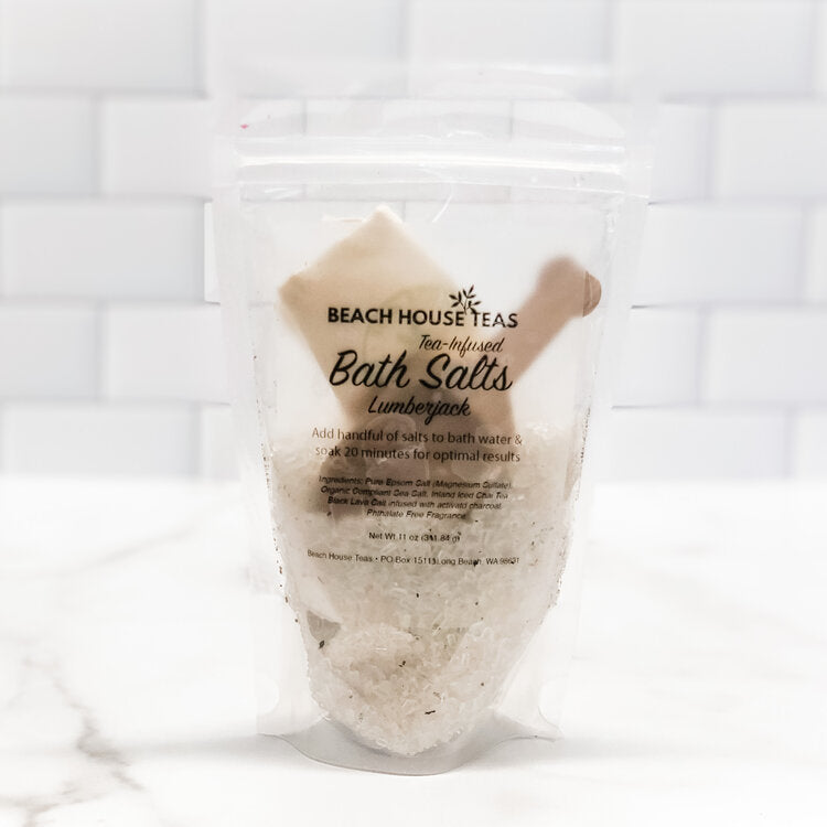 lumberjack tea-infused bath salts by beach house teas