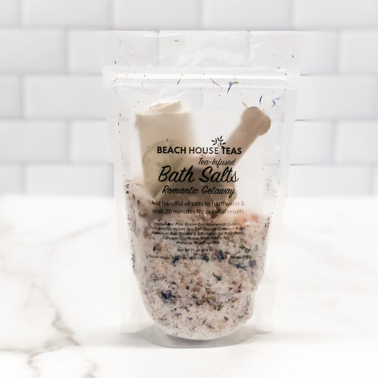 romantic getaway tea-infused bath salts by beach house teas