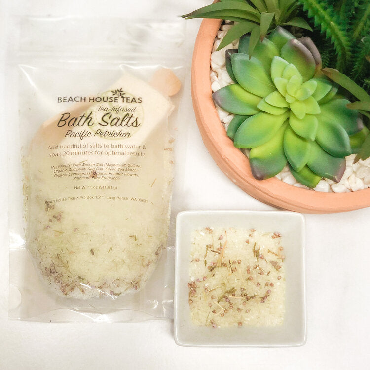 pacific petrichor tea-infused bath salts by beach house teas