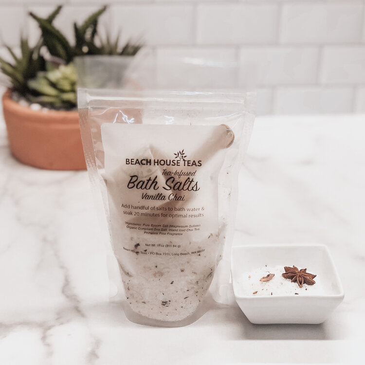 vanilla chai tea-infused bath salts by beach house teas