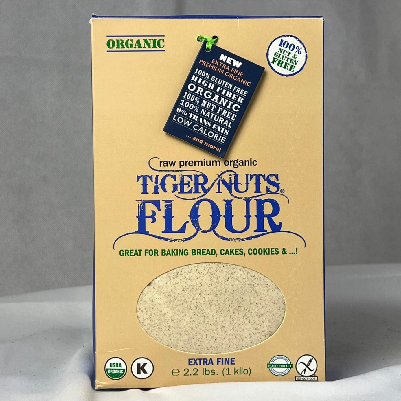 tiger nuts flour in 1 kilo box (2.2 lbs) box - 10 boxes by farm2me