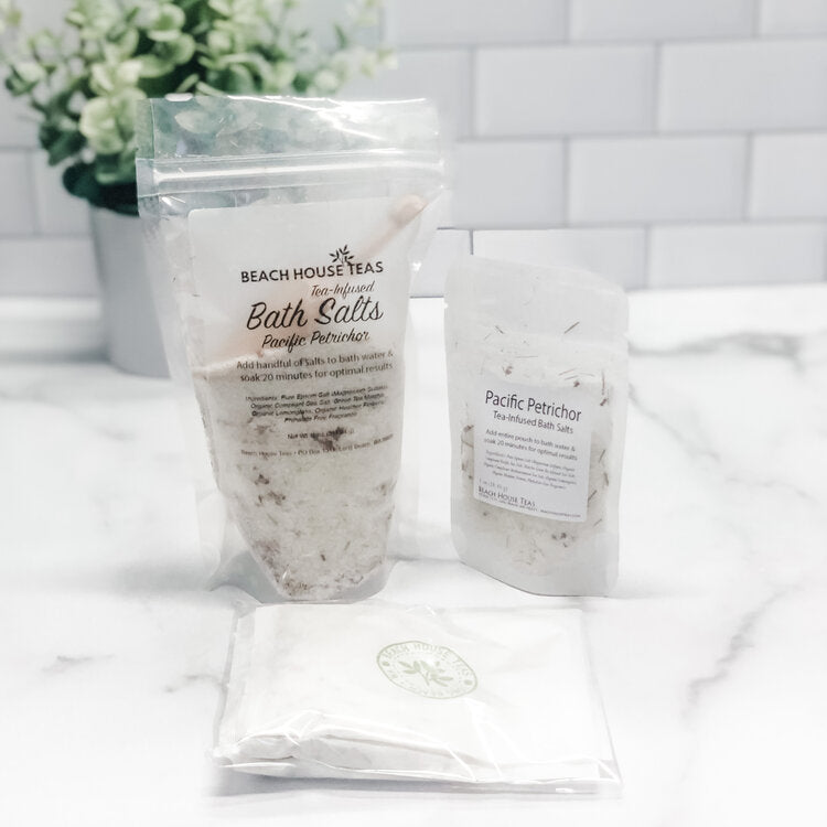 pacific petrichor tea-infused bath salts by beach house teas