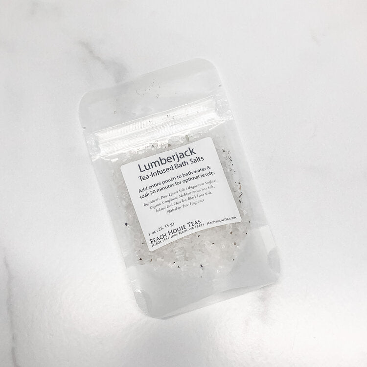 lumberjack tea-infused bath salts by beach house teas