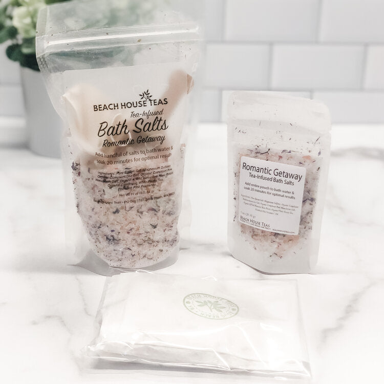 romantic getaway tea-infused bath salts by beach house teas