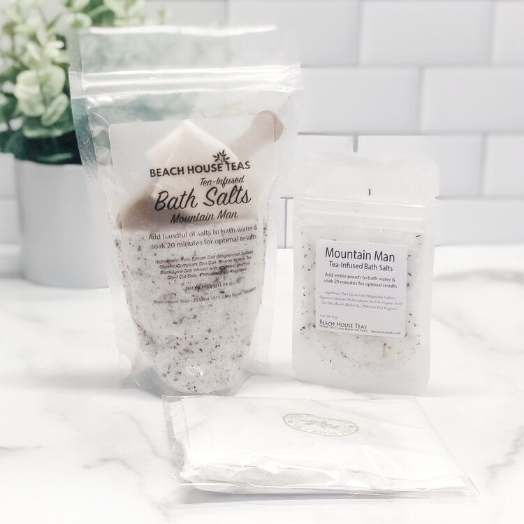 mountain man tea-infused bath salts for men by beach house teas